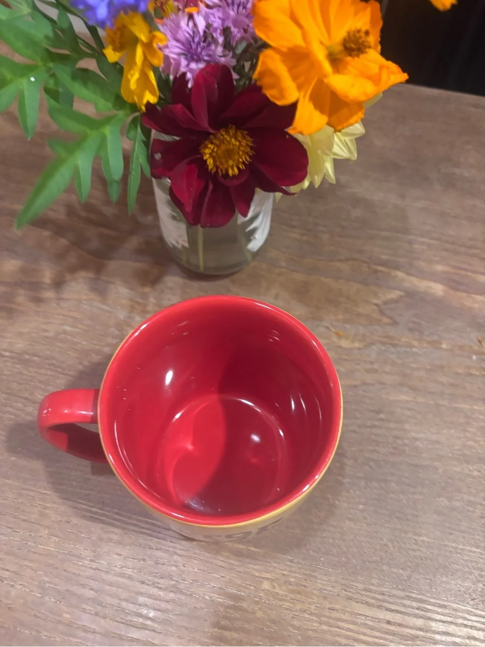 Disney Woody Yellow Exterior Red Interior Ceramic Coffee Mug